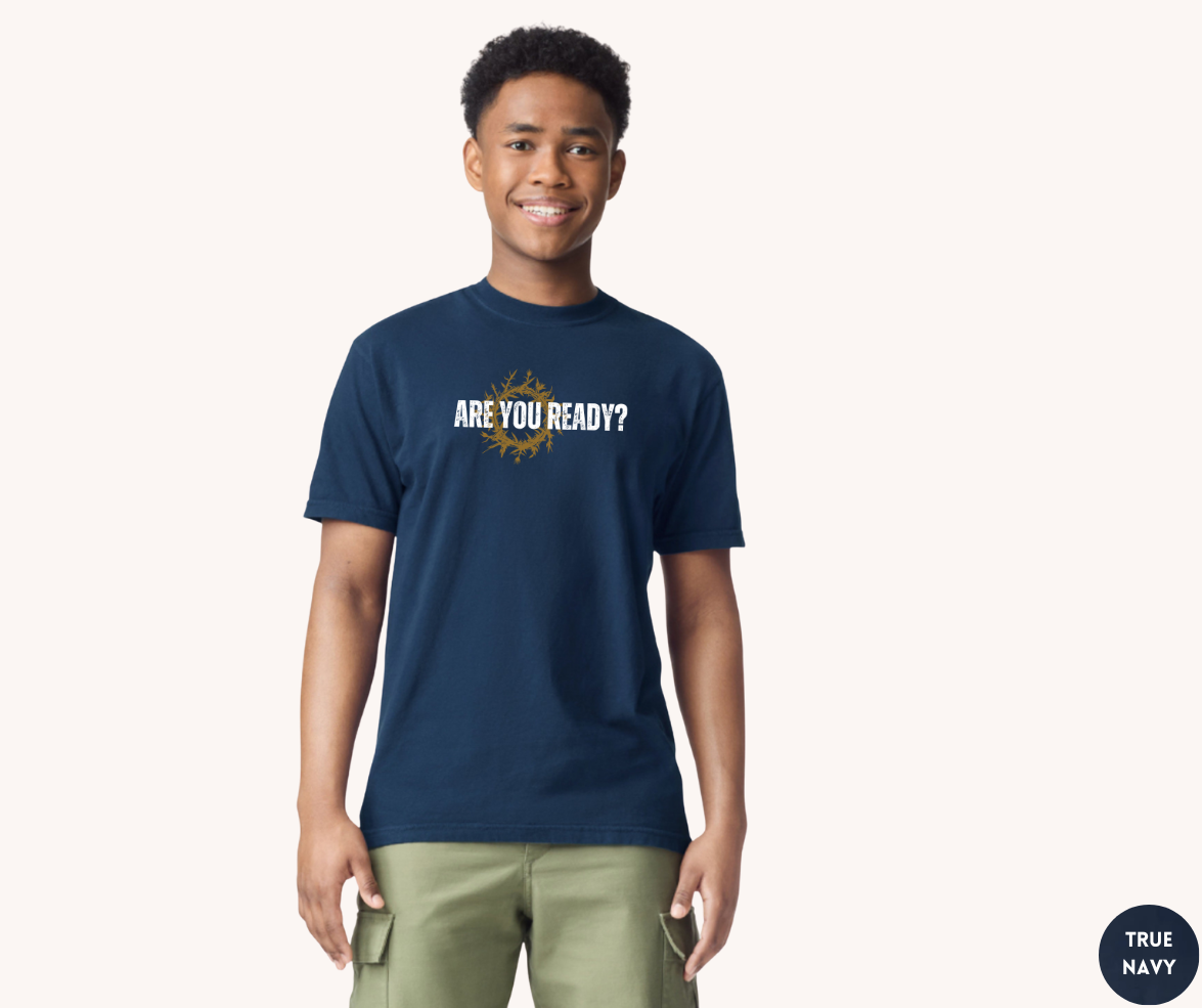 Are You Ready? Plus Size Tee Blue Hues