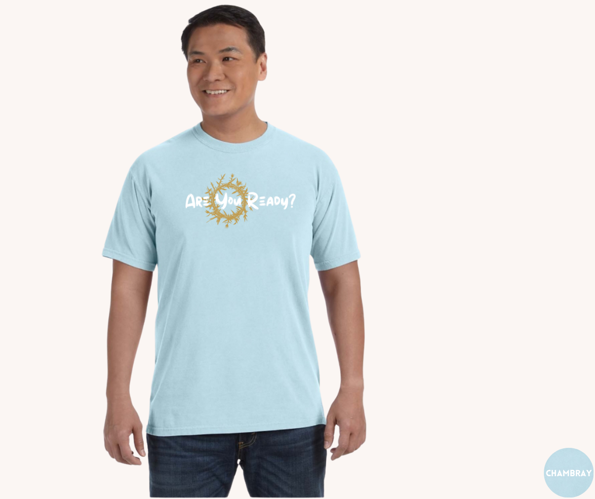 Are You Ready? Plus Size Tee Blue Hues